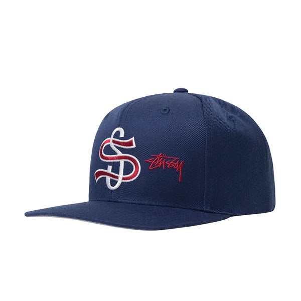 Stussy Big League Point Crown Cap Navy