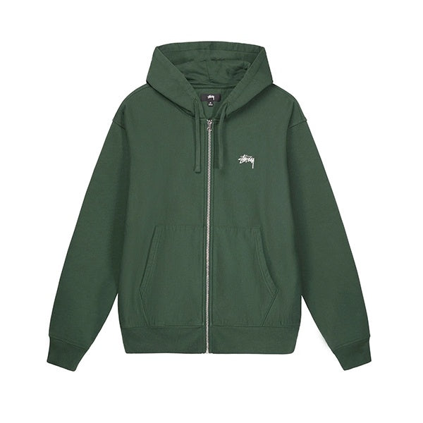 Stussy Stock Logo Zip Hood Forest